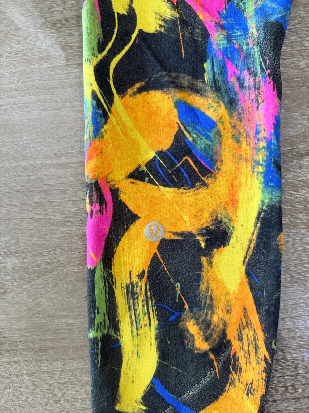lululemon athletica Black Multicolor Abstract Print Leggings